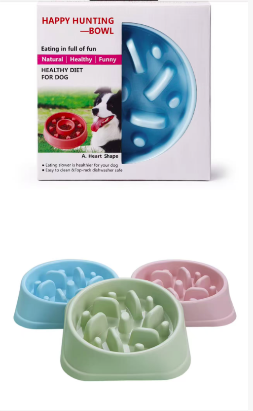 Slow Feeder Dog Bowl – Anti-Gulping Pet Puzzle Bowl thumbnail 3